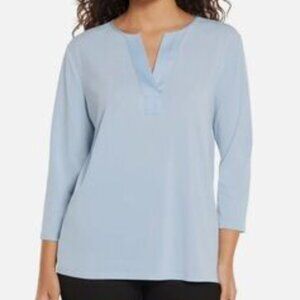 Banana Republic | Women's Light Blue 3/4 Sleeves Blouse Top Small